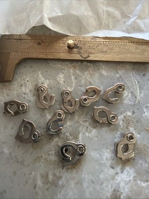 12 Vintage Silver Plated Scissor Clasps