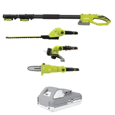 Sun Joe IONMAX Cordless Lawn Care System, Grass and Hedge Trimmer with Pole Saw