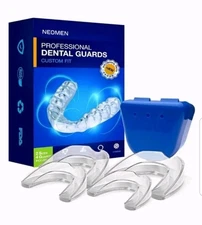 4-Pack Neomen Professional Dental Guards for Teeth Grinding, Bruxism, Two Sizes