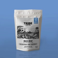 Tribe Coffee - Brazil Decaf Coffee Beans Swiss Water Process Medium Roast 250g