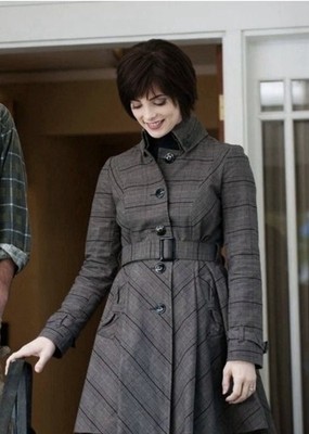 Anthropologie Elevenses As Seen On Twilight Plaid Trench Coat Y2K Alice Cullen