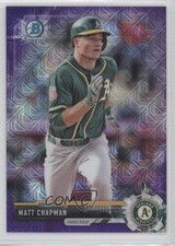 2017 Bowman Chrome Prospects Mega Box Purple Refractor 142/250 Matt Chapman 2l4
