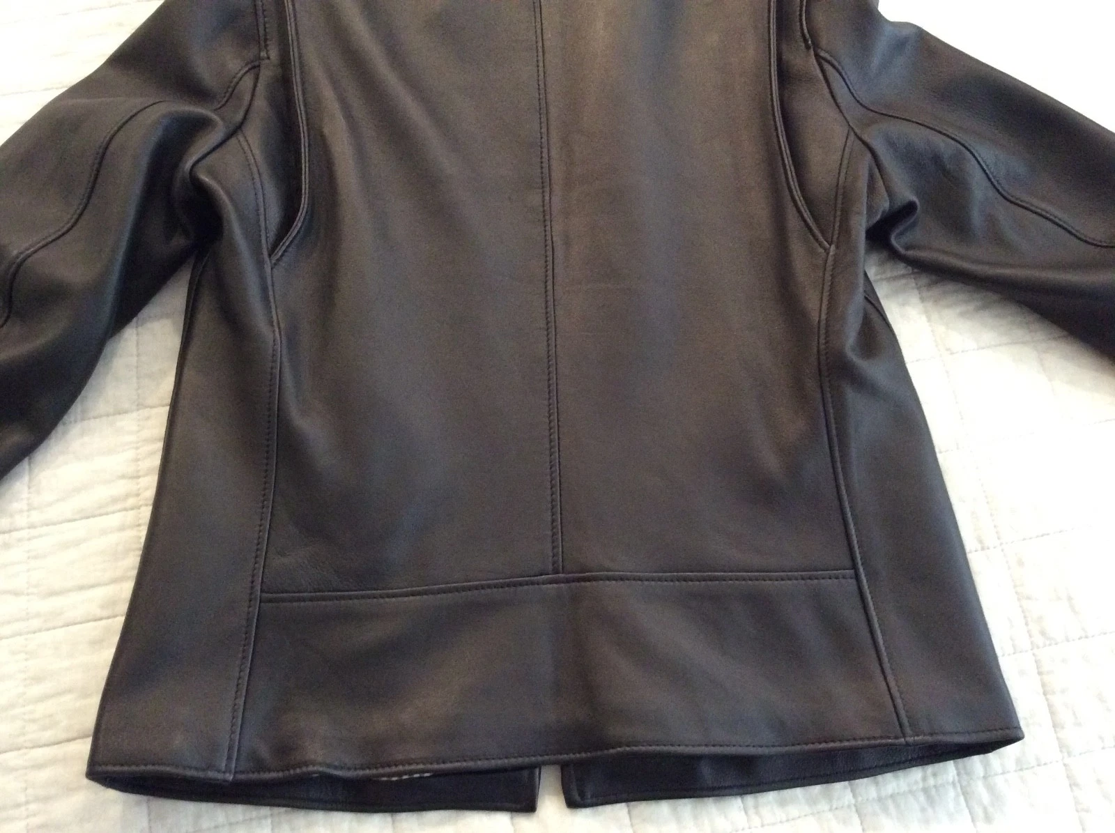 New 2026 SCHOTT NYC Delivery Black Lambskin leather jacket Men's Size L - product detail image 6