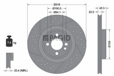 2x Bremsscheibe PAGID 55791NC für MINI R56 R58 CLUBMAN R55 Roadster R59 R57 JCW