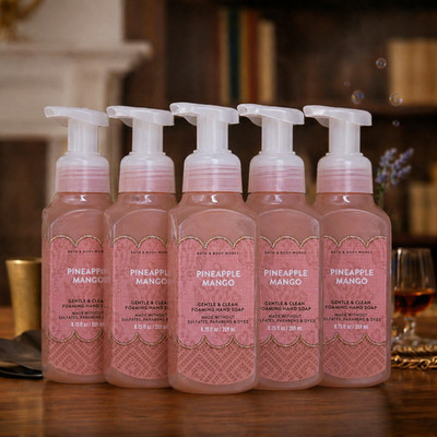 Bath & Body Works - Pineapple Mango Gentle Foaming Hand Soap 8.75 oz   [5 Pack]