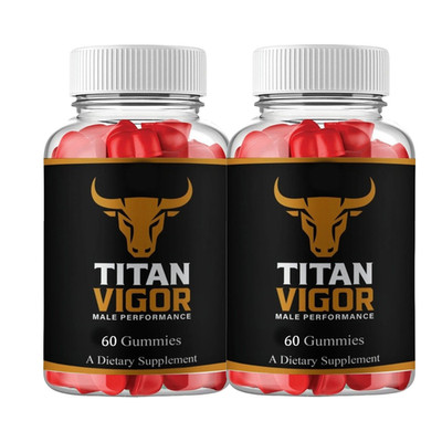 2-Pack Titan Vigor Gummies for Men - TitanVigor Male Performance - 120 Gummies
