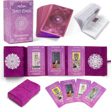 Beginners Tarot Cards With GuideBook Pink Tarot Deck Learn Tarot Beautiful Deck