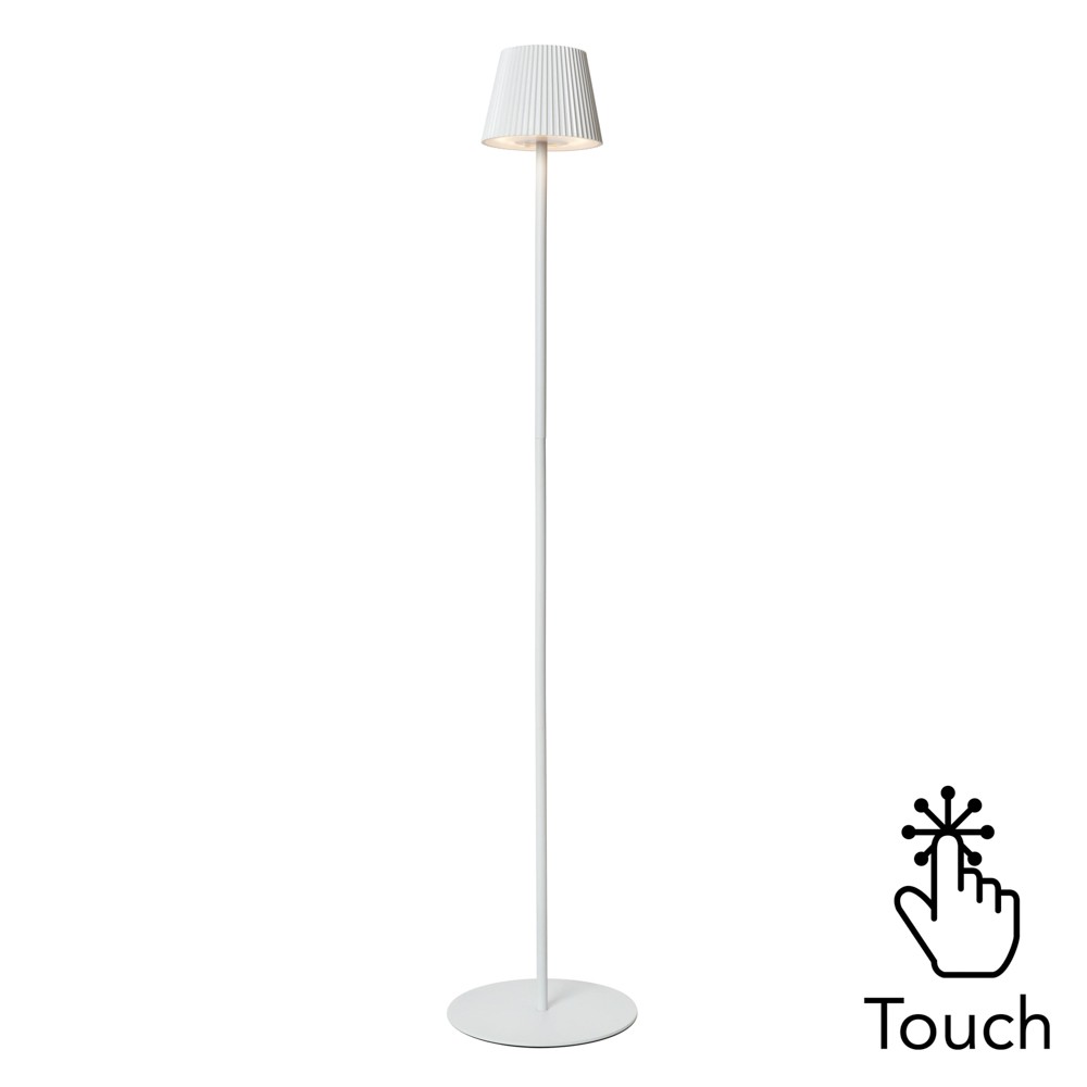 Litecraft Elowen Floor Lamp Rechargeable Touch Sensitive Integrated LED - White
