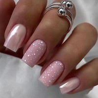 Silber Eckig NäGel - 24 Stk. Zum Aufkleben, KüNstliche NäGel FüR Nagelkunst