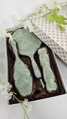 Vintage Art Deco Waschtisch Set mit Spiegel 30er Jahre 4-teiliges Set