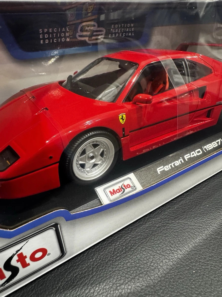 Maisto Ferrari F40 1987 1:18 Diecast Car Red Special Ed Boxed. Fast Shipping.