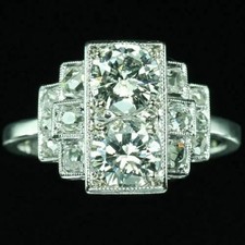 3.5Ct Antique Art Deco Round Cut White CZ Vintage Engagement Ring in 925 Silver