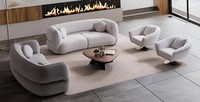 Graues Modernes Sofa-Set 3-Sitzer Sofas Sessel Edle WohnzimmermöBel
