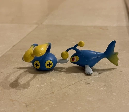 Vintage Authentic TOMY Pokemon Collection: Chinchou + Lanturn Figures