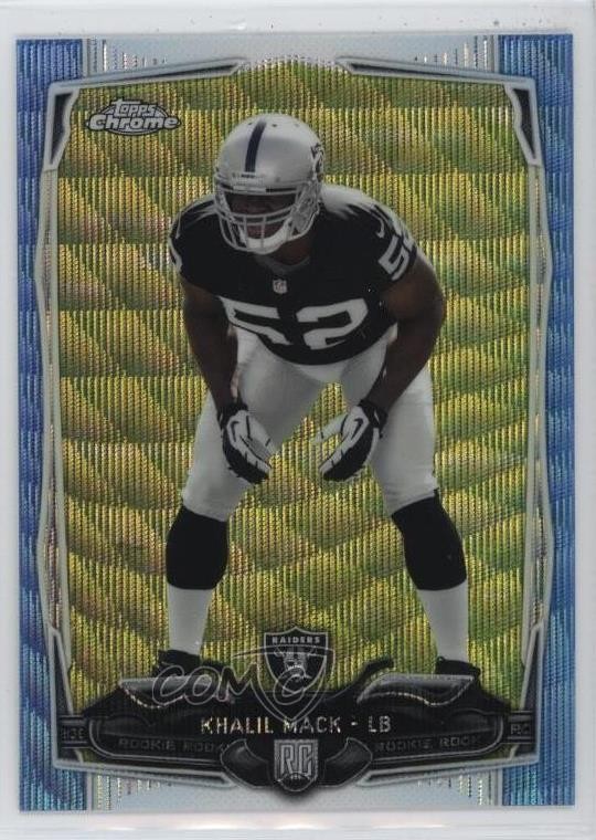 2014 Topps Chrome Blue Wave Refractor Khalil Mack #184 11kh