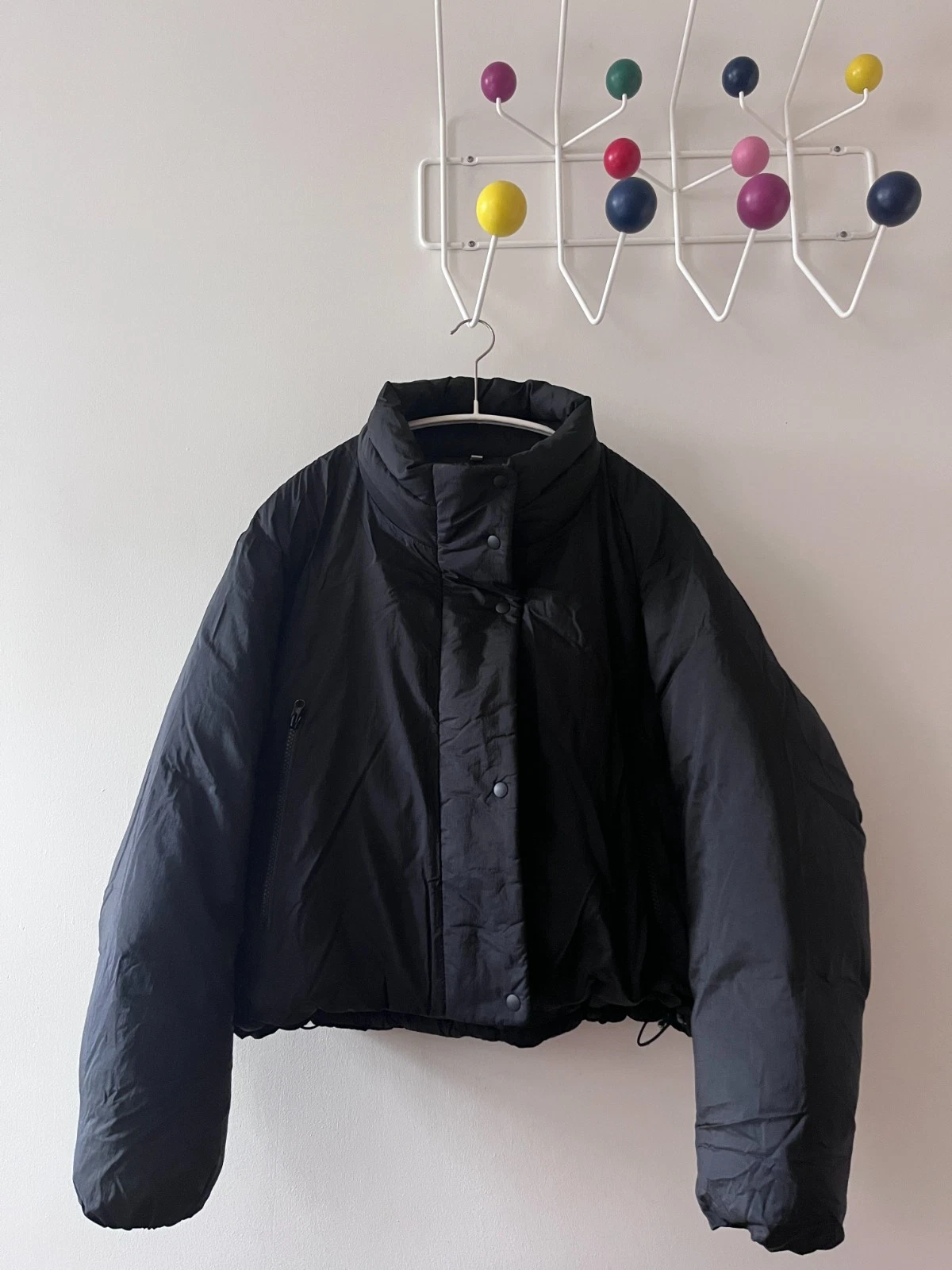 Muji Labo Down Short Jacket, Black, Medium image 2