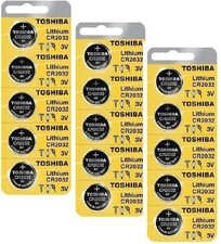 15 x New Original Toshiba CR2032 CR 2032 3V LITHIUM BATTERY BR2032 DL2032 Remote