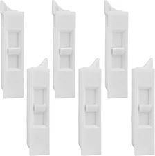 6 Pcs Window Tilt Latch Pairs Spring Loaded Sliding 6 Pieces, White 