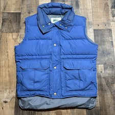 Vintage REI Goose Down Puffer Vest Men  s Medium Blue Outdoors Gorpcore 80  s