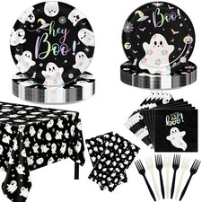 146PCS Halloween Ghost Party Supplies Paper medium, Black