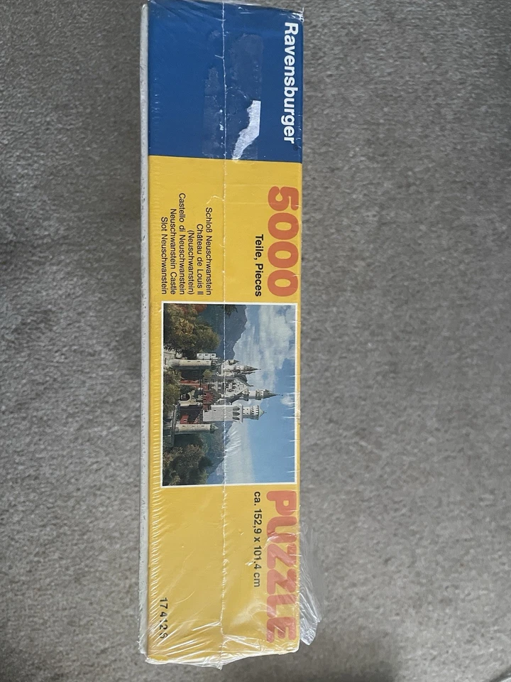 SEALED NEW  1987 Ravensburger 5000 Piece Puzzle - Neuschwanstein Castle 174126 - Image 4 of 4