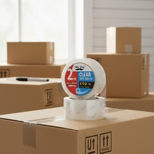 2 Pack of 60 Yard Heavy Duty Clear Packing Tape - Perfect for Home Office