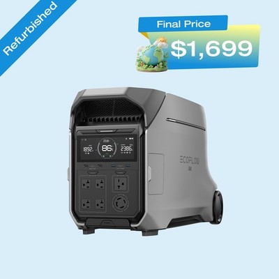 EcoFlow DELTA Pro 3 4000Wh LFP Portable Power Station - Certified Refurbished