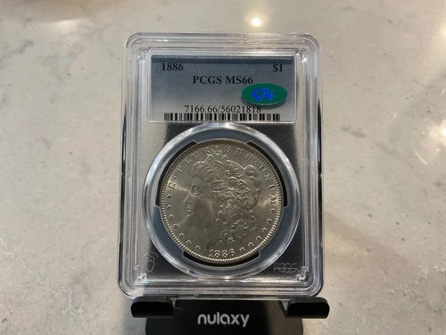 1886 MORGAN DOLLAR $1 PCGS MS66 CAC