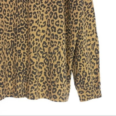 Supreme 23AW Small Box L S Tee Leopard Animal Print T-Shirt