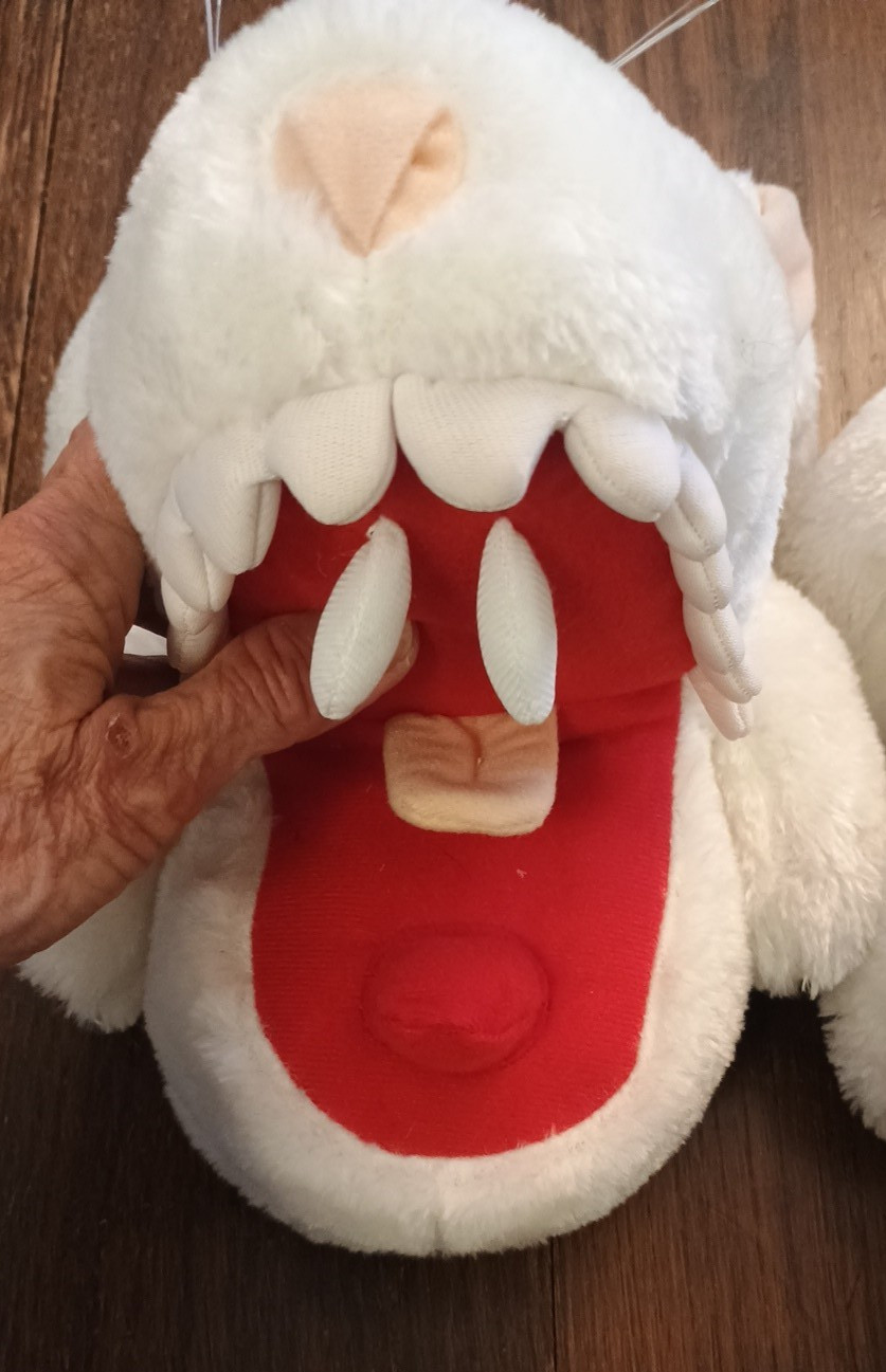 Vtg Monty Python Killer Rabbit plush SLIPPERS Big… - image 5