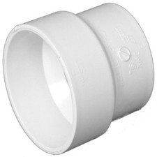 Schedule 40 DWV PVC Sewer Pipe Adapter Coupling, 4 x 4 In. - PVC 00117 1000HA