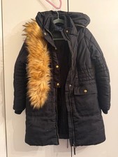 Junior down jacket, puffer, black, Size XL girl's, Rothschild