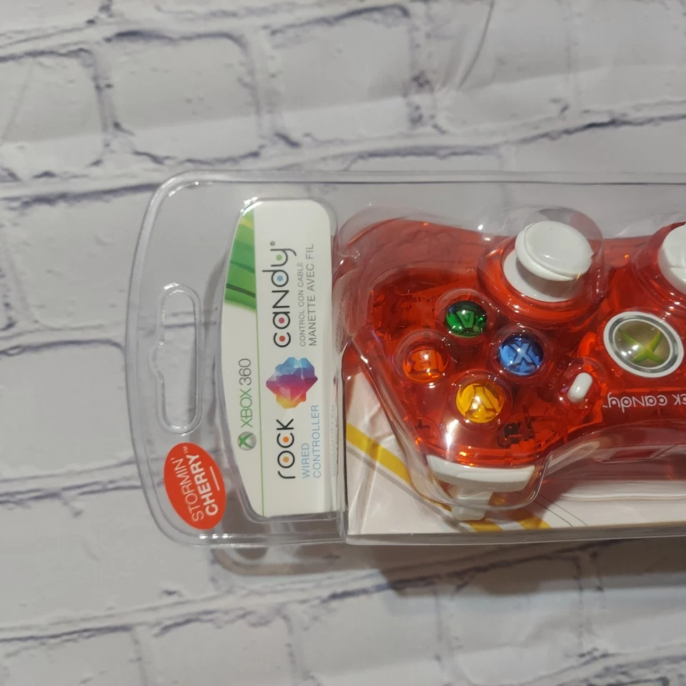 PDP Rock Candy Wired Controller for Microsoft Xbox 360 Stormin' Cherry Sealed - Image 3 of 4