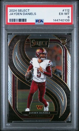 2024 PANINI SELECT #112 JAYDEN DANIELS ROOKIE RC PSA 6