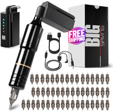 Maquina De Tatuaje Kit Para Tatuar Tattoo Rotativa Pluma Inalambrico Profesional
