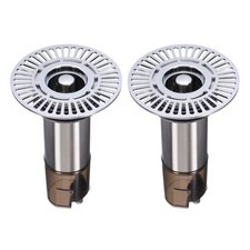 2 Pcs 4.3" H Extended Anti Odor Shower Floor Drain, Gray