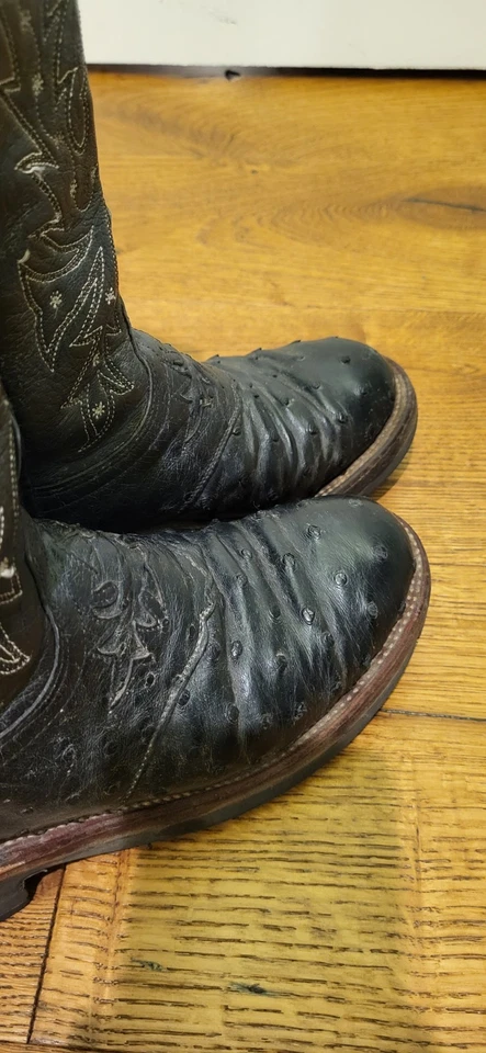 Botas Lucchese 2000 para mujer Black Stars Full Avestruz Quill talla 6.5B ¡Hechas a mano! Foto 4 de 4