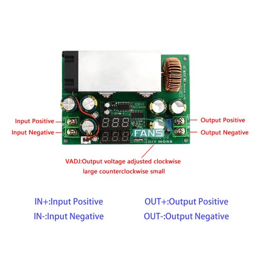DC12V-90V to DC2.5V-50V 600/1000W Adjustable Step-down Buck Converter Module DIY - Picture 11 of 22