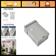 60A Non-Fused A/C Disconnect Switch - Metal Pull-Out Box, UL Listed, Heavy Duty