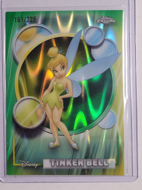TINKER BELL 2026 Topps Chrome Disney Yellow and Green Ray Wave /225 Peter Pan