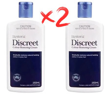 2x Restoria Discreet Australia Unisex Colour Restoring Cream Hair Natural 250ml