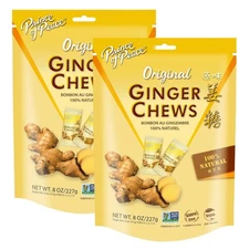 Pack of 2-Original Ginger Chews- 8oz -Natural Ginger Candy-Soft Sweets