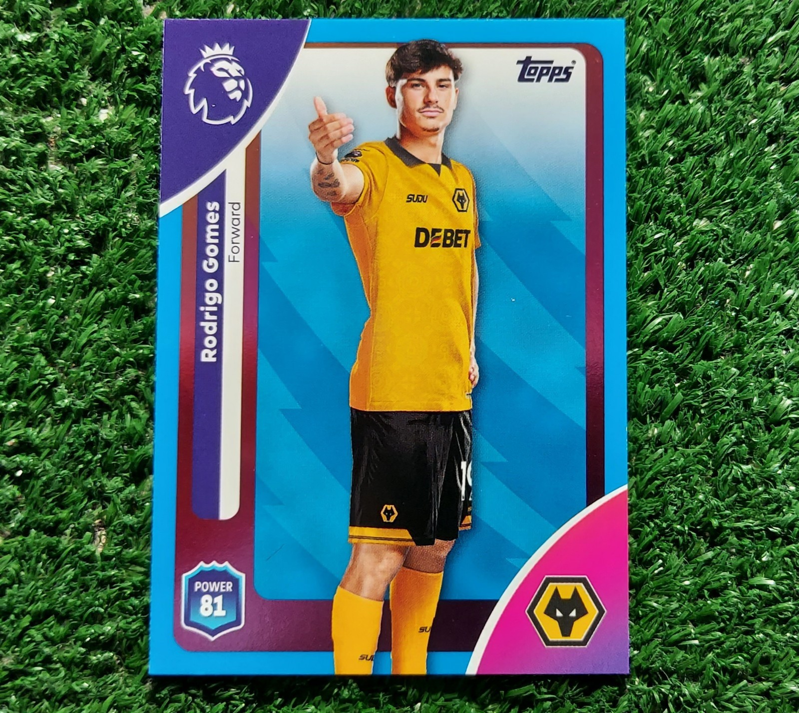 CARD TOPPS 2025/26 PREMIER LEAGUE WOLVERHAMPTON N°299 GOMES CARTA 2026 ⚽️