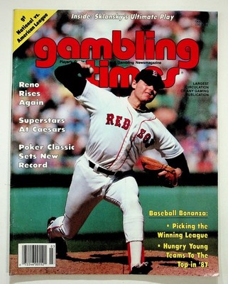Gambling Times Magazine April 1987 Baseball Roger Clemens Poker Gaming