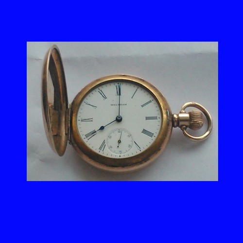 Stunning 10k Gold Waltham 7 Jewel Hunter Gents Pocket Watch 1919