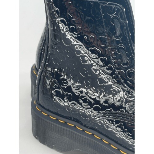 Dr. Martens Boots Sinclair Women Size 6 Black Patent Leather Zipper Platform New - Picture 4 of 9