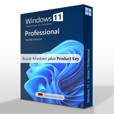 Windows 11 Professional | Boot-Medium CD/DVD/USB-Stick   mit Retail-Lizenz-Key