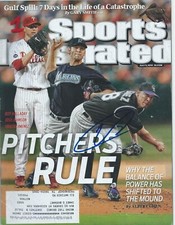 Ubaldo Jimenez Autographed Sports Illustrated Magazine Full 7/5/10