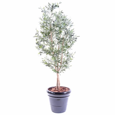 Haut de Gamme Olivier MEDITERRANEEN Arbres artificiels Flore Office Olivier Artificiel Tete 95 cm