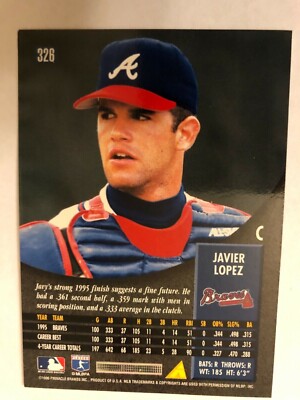 1996 Pinnacle #326 Braves Javier Lopez Baseball Card | eBay